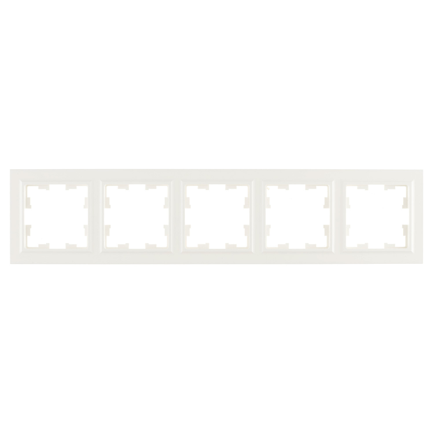Рамка IEK Brite РУ-5-БрБ пятиместная белая (BR-M52-K01)