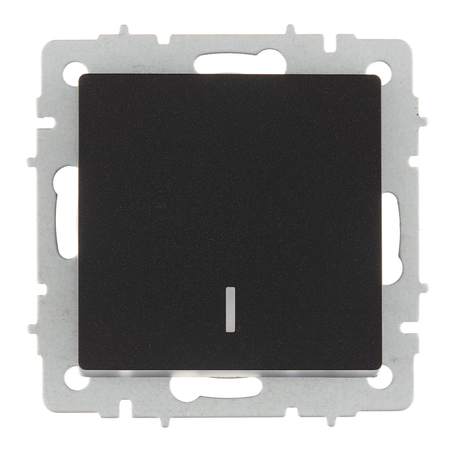 Выключатель IEK Brite ВС10-1-7-БрЧ одноклавишный встраиваемый черный проходной с подсветкой (BR-V12-1-10-K02)