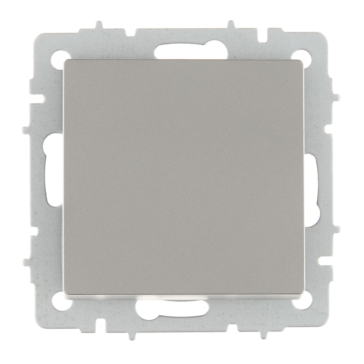 Выключатель IEK Brite ВС10-1-0-БрС одноклавишный встраиваемый сталь (BR-V10-0-10-K46)