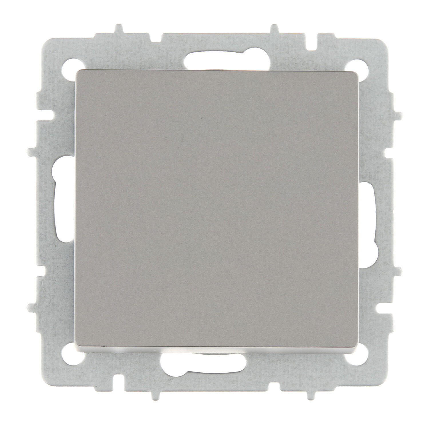 Выключатель IEK Brite ВС10-1-6-БрС одноклавишный встраиваемый сталь проходной (BR-V12-0-10-K46)