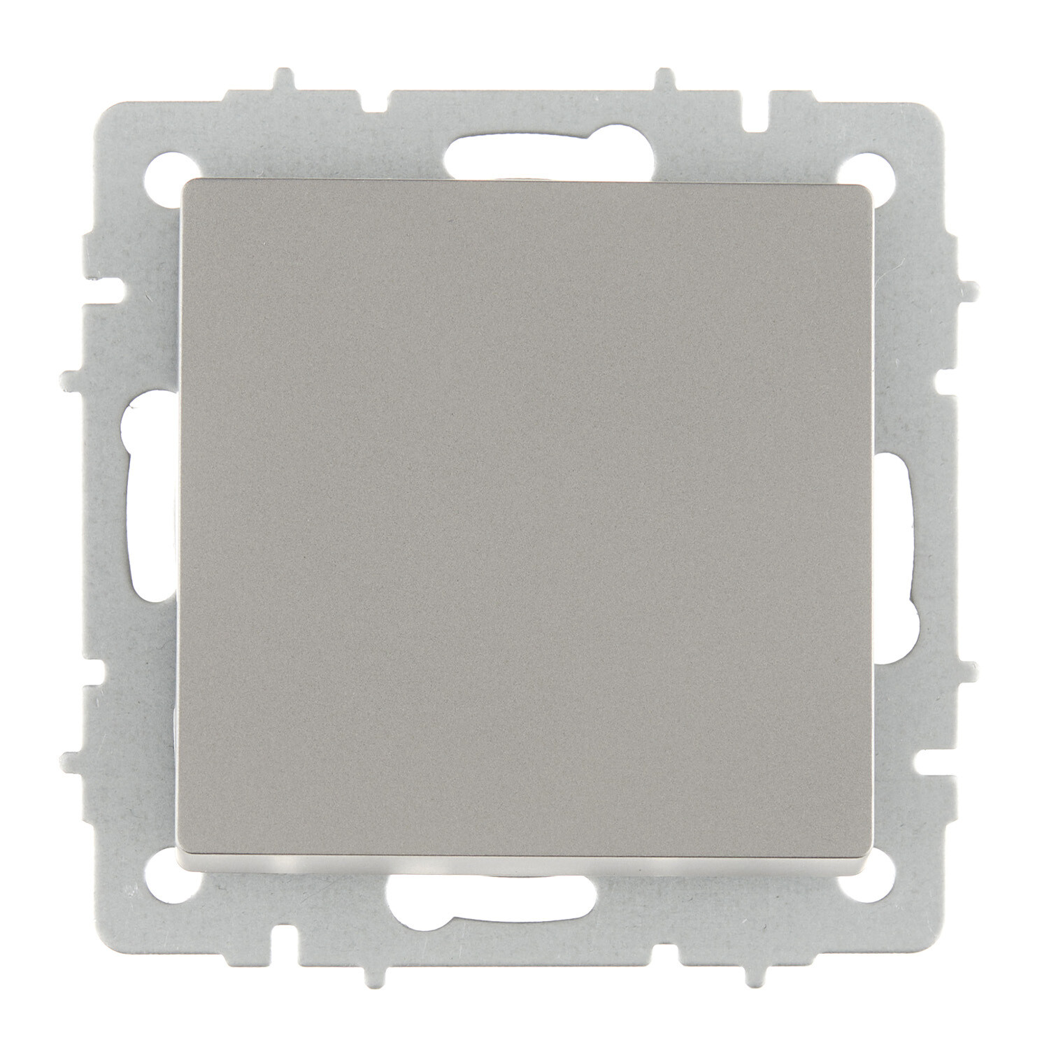 Выключатель IEK Brite ВС10-1-3-БрС одноклавишный встраиваемый сталь перекрестный (BR-V13-0-10-K46)