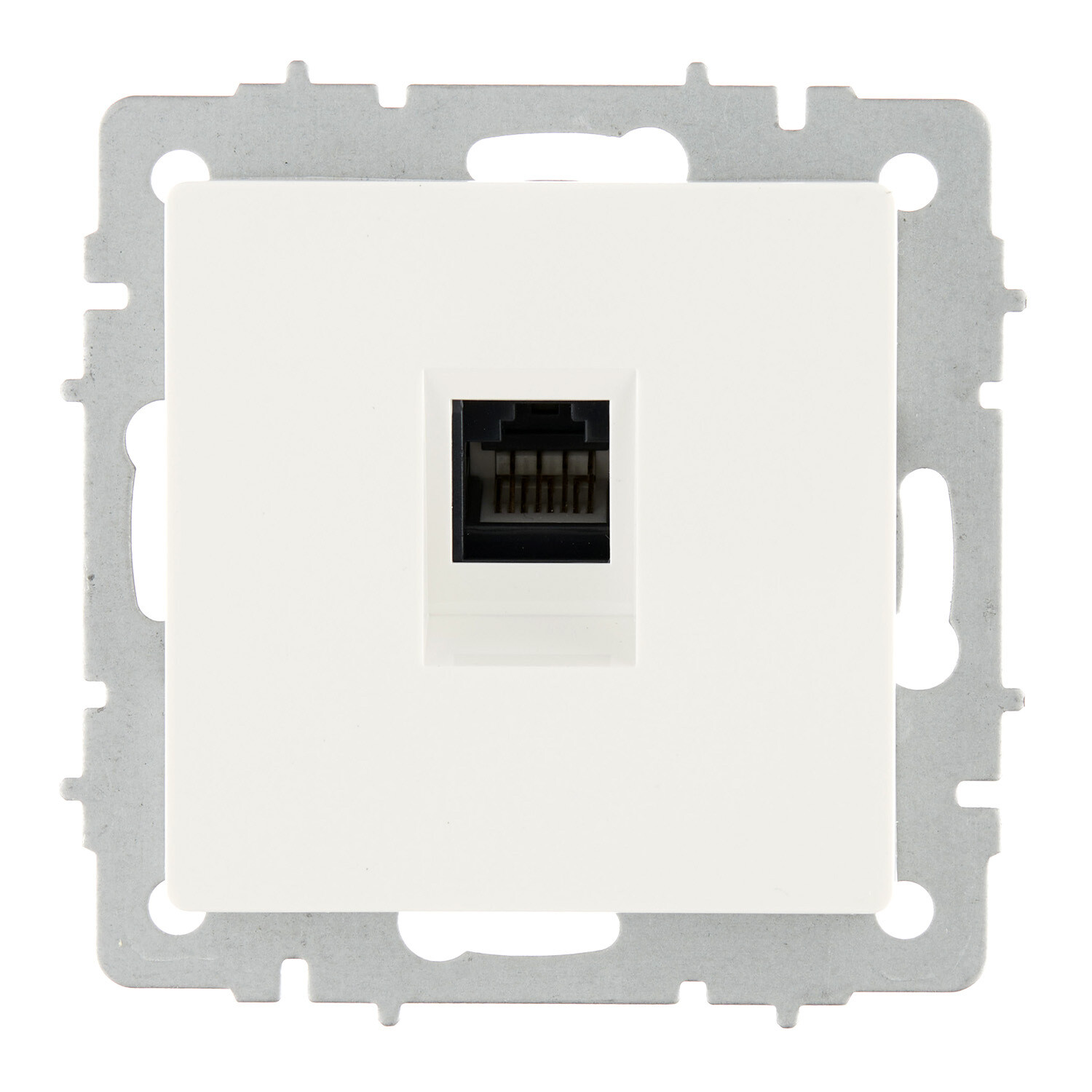 Розетка компьютерная IEK Brite РК10-БрБ встраиваемая белая (BR-K10-1-K01)