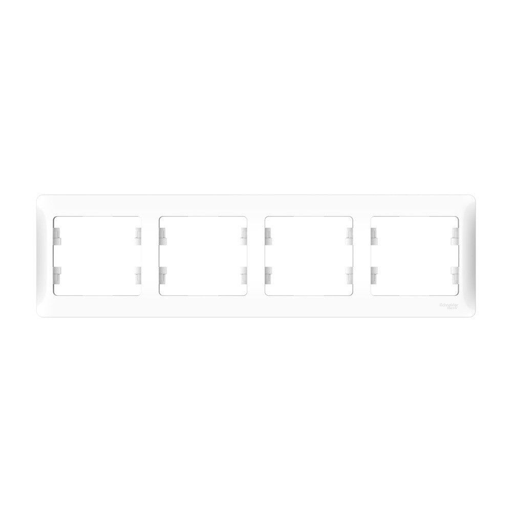 Рамка Systeme Electric Glossa четырехместная белая (GSL000108)