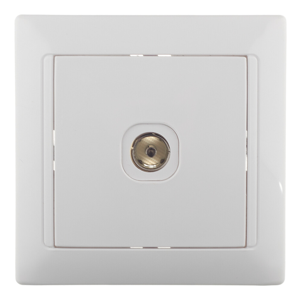 Розетка телевизионная Svet встраиваемая белая (SV1001-0038)