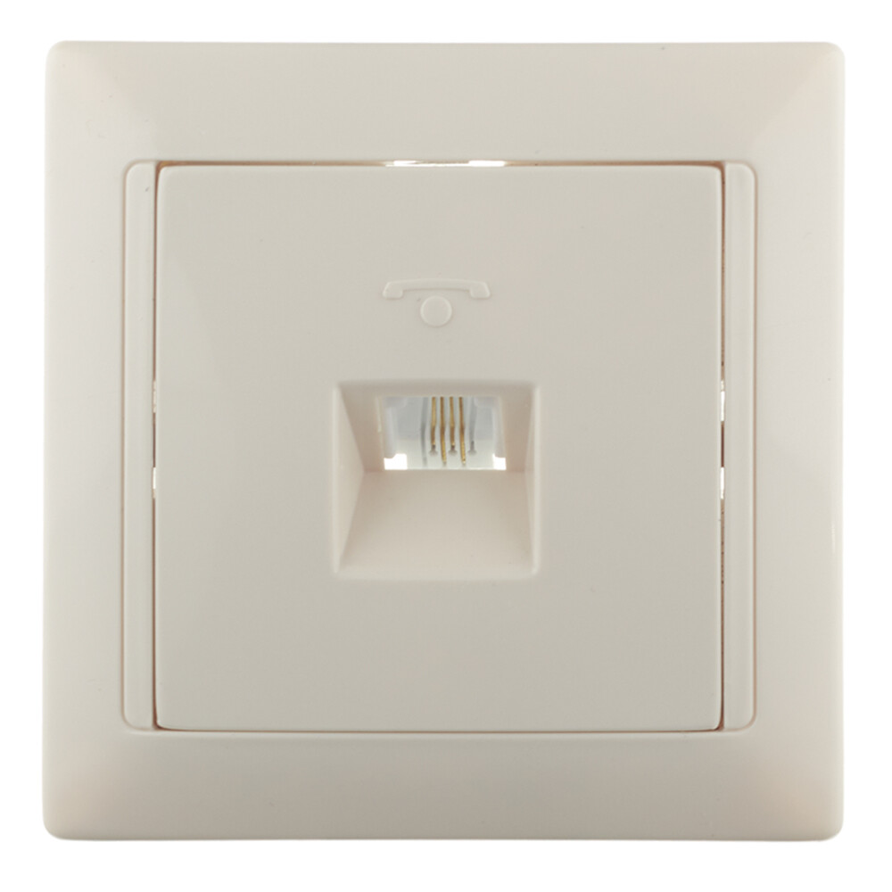 Розетка телефонная Svet встраиваемая бежевая RJ11 (SV1001-0041)