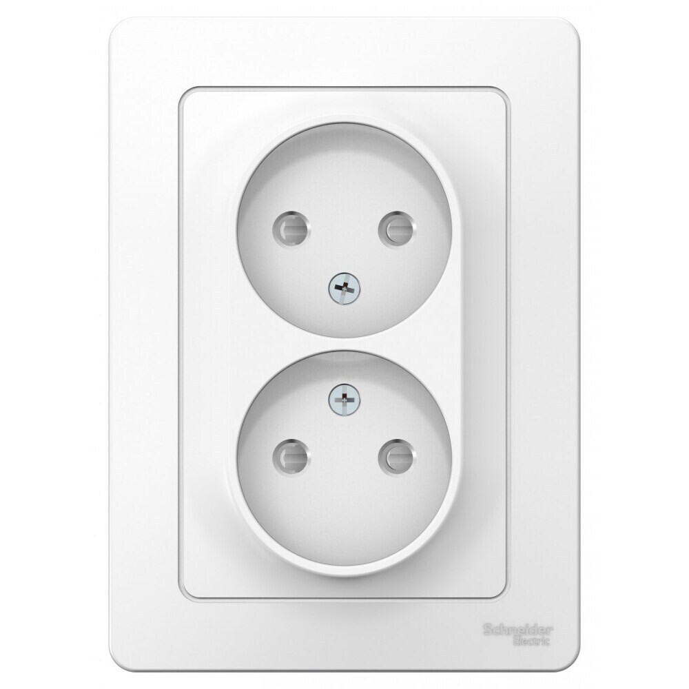 Розетка Systeme Electric Blanca встраиваемая белая со шторками (BLNRS000121)