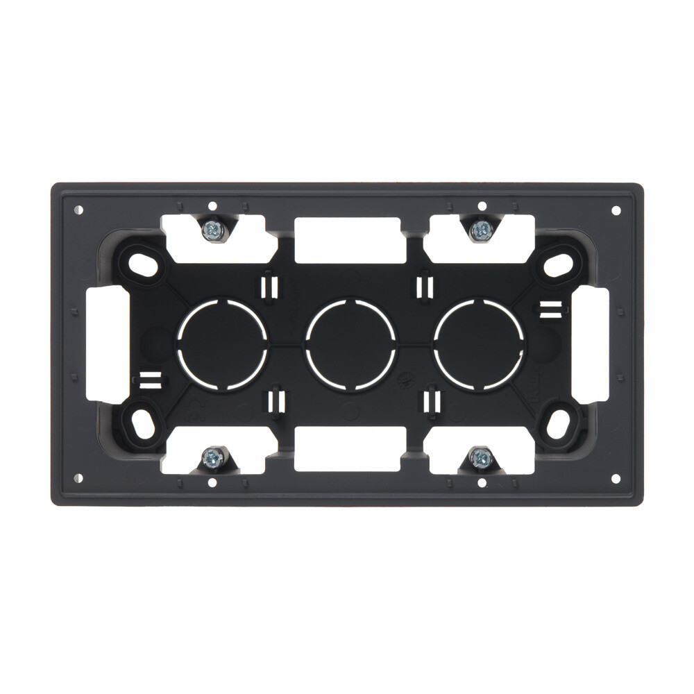 Коробка монтажная Simon 24 Harmonie двухместная накладная графит (2400752-038)