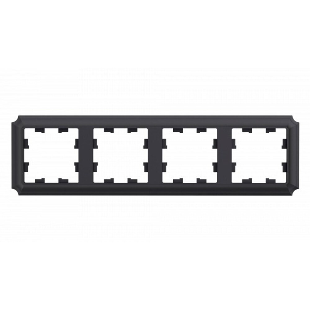 Рамка Systeme Electric AtlasDesign Antique четырехместная базальт (ATN101404)