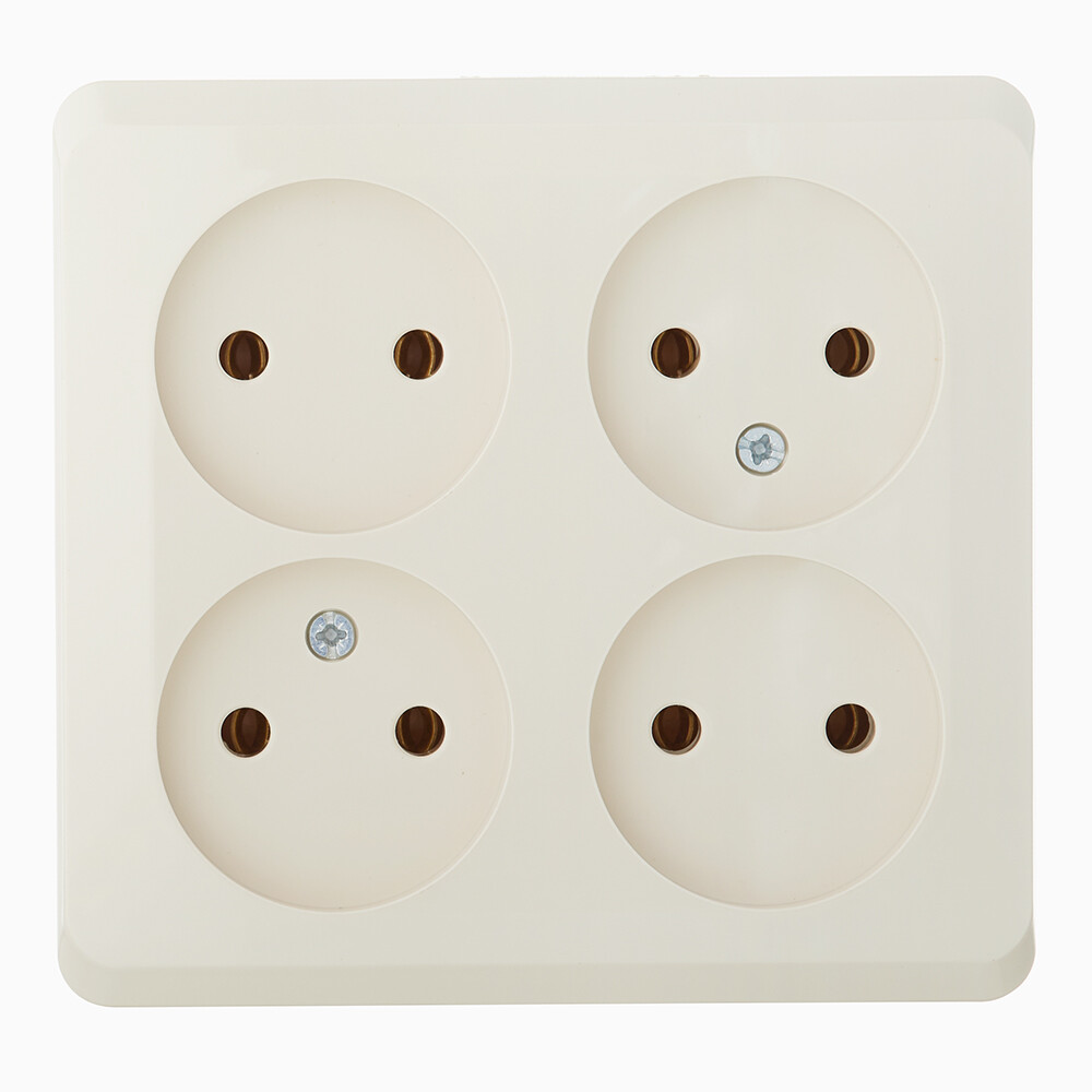 Розетка Systeme Electric Этюд накладная кремовая (PA16-205K)