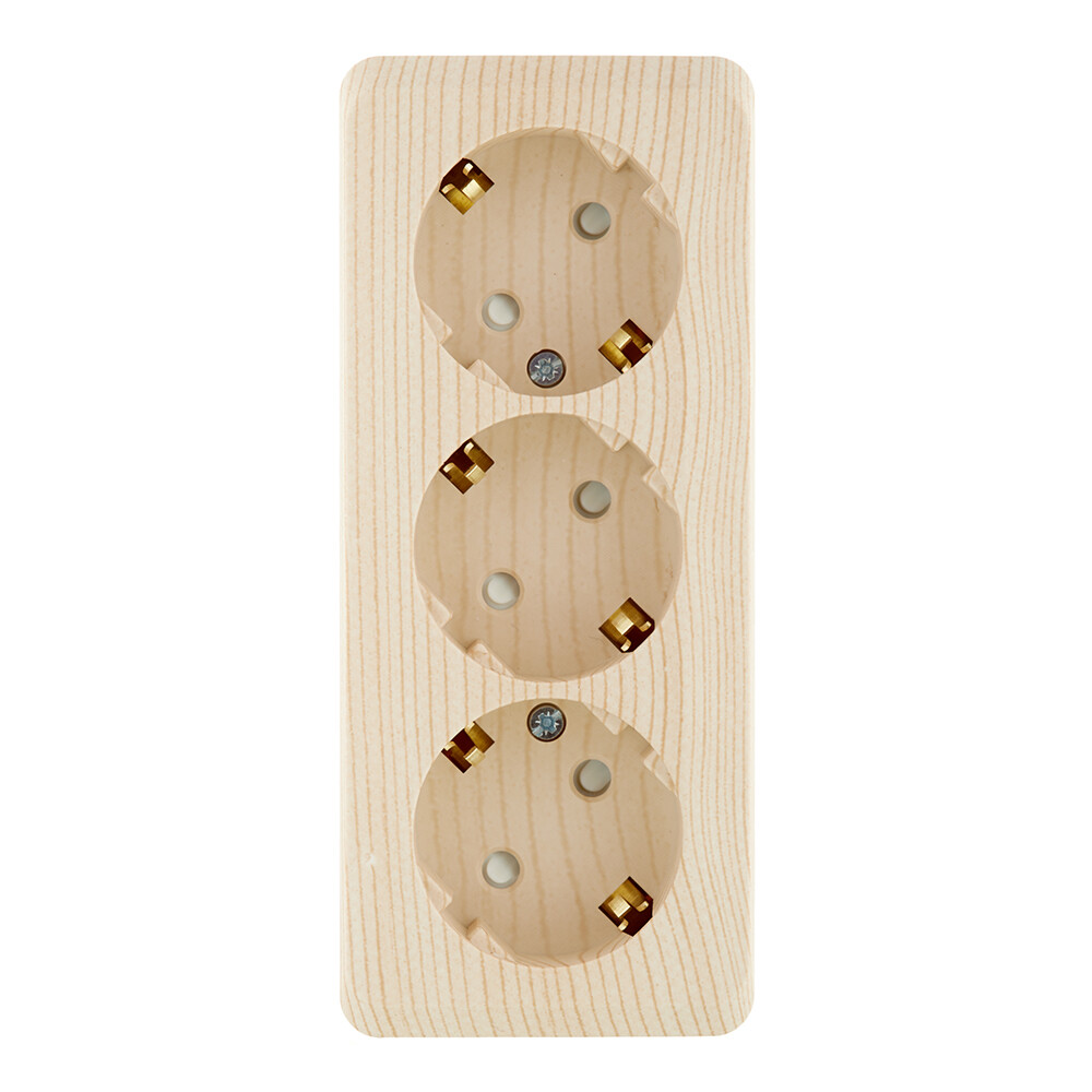 Розетка Systeme Electric Этюд накладная сосна со шторками (PA16-012D)