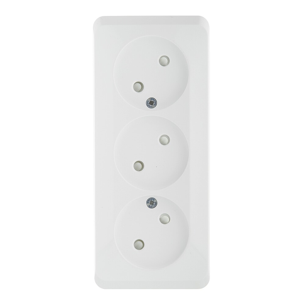 Розетка Systeme Electric Этюд накладная белая со шторками (PA16-010B)