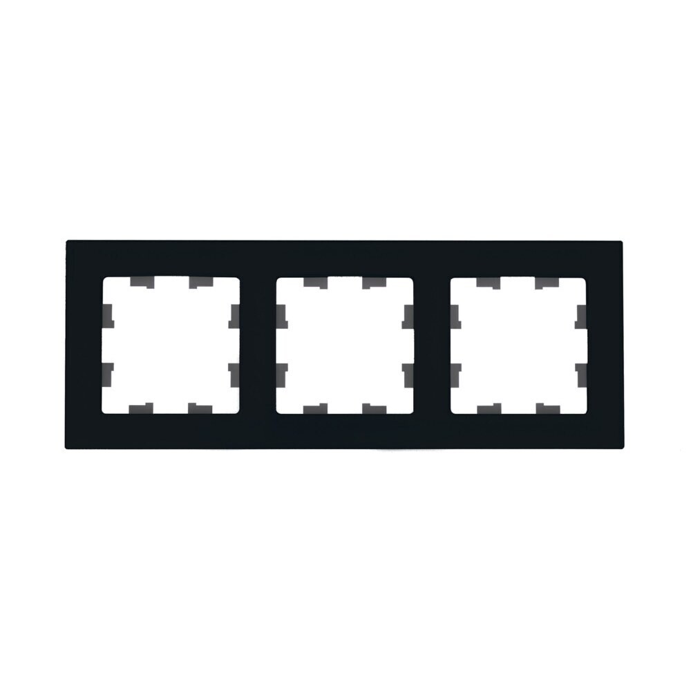 Рамка Systeme Electric AtlasDesign Nature трехместная черная (ATN361003)