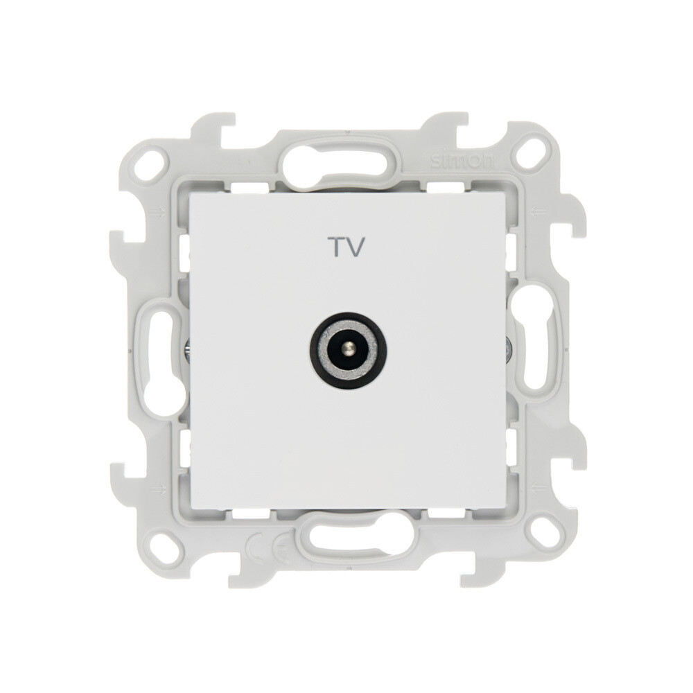 Розетка телевизионная Simon 24 Harmonie встраиваемая белая TV (2410475-030)