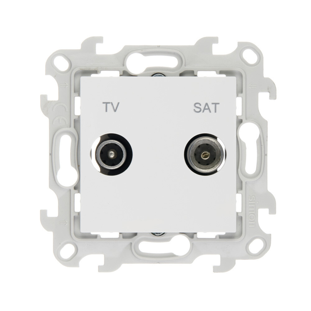 Розетка телевизионная Simon 24 Harmonie встраиваемая белая TV/ SAT (2410485-030)