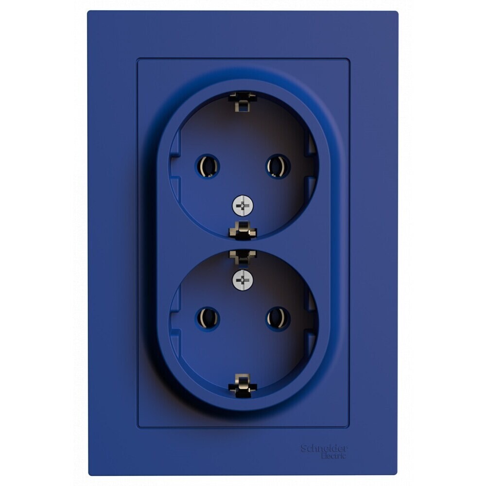 Розетка Systeme Electric AtlasDesign встраиваемая аквамарин (ATN001124)