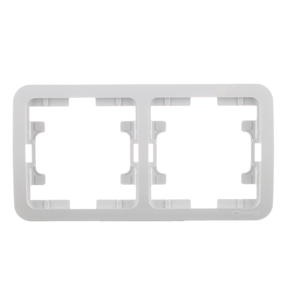 Рамка Makel Mimoza двухместная белая (22012)
