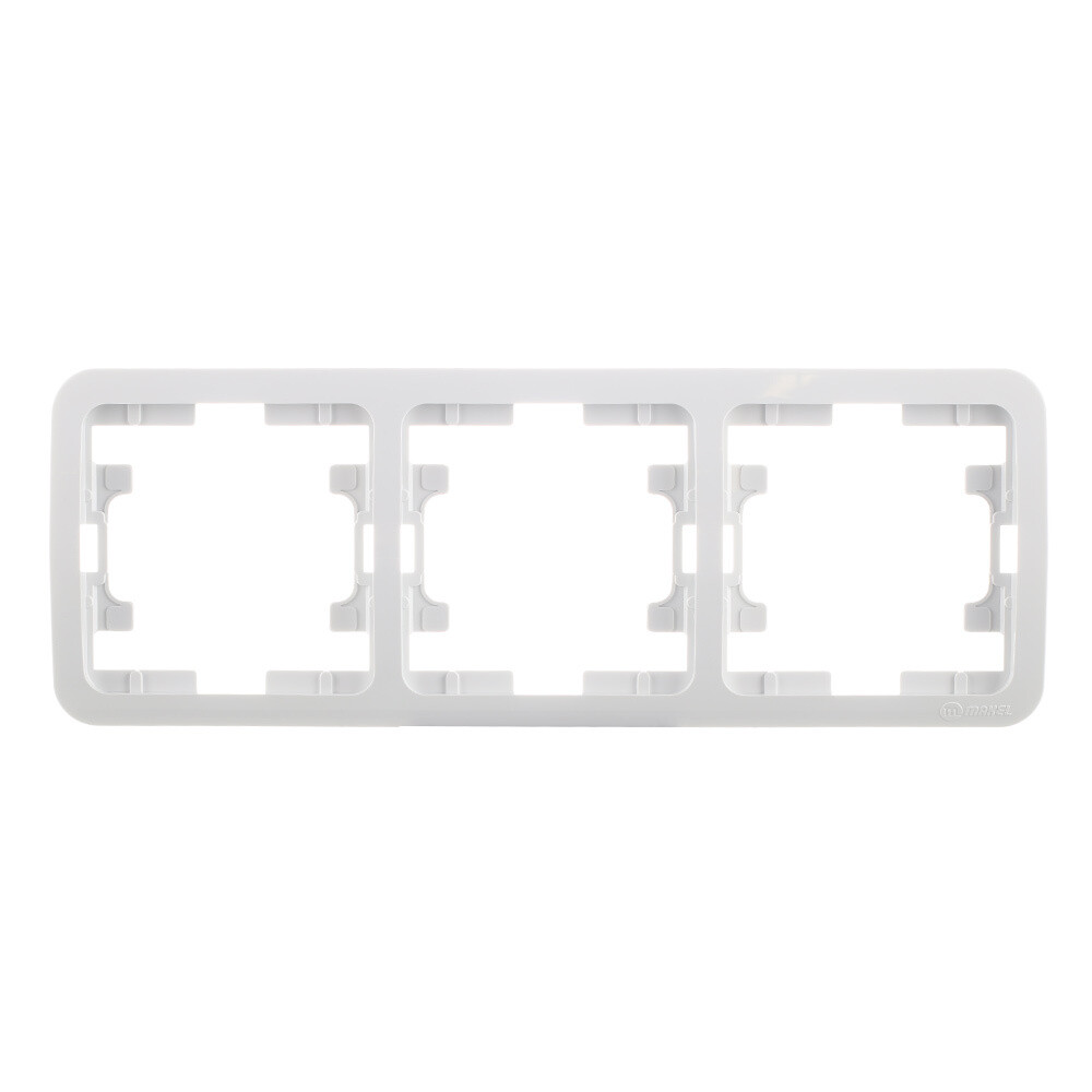 Рамка Makel Mimoza трехместная белая (22013)