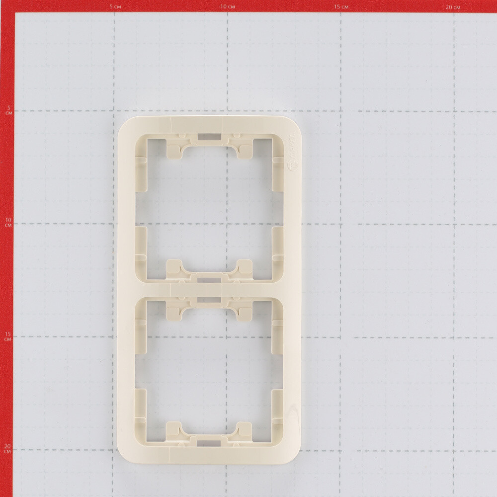 Рамка Makel Mimoza двухместная бежевая (32012)