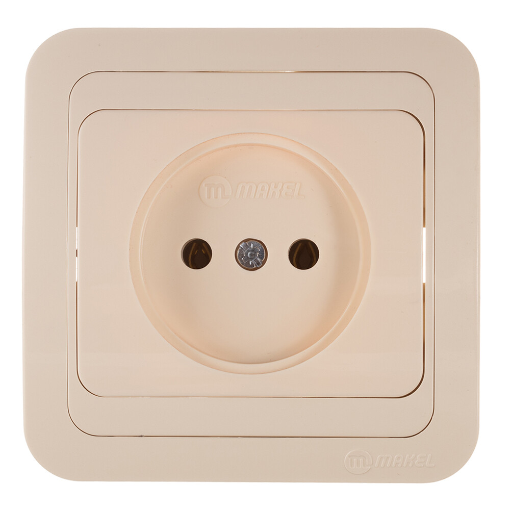 Розетка Makel Mimoza встраиваемая бежевая (25022)