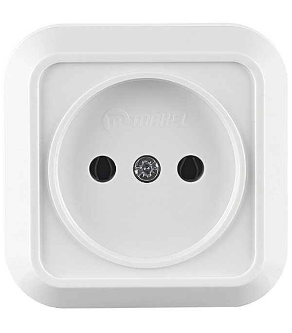 Розетка Makel Siva Ustu накладная белая (45102)