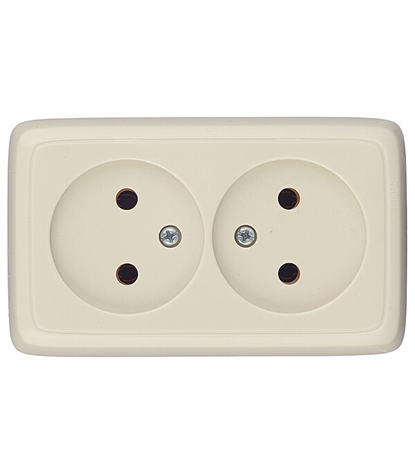 Розетка Hegel Alfa накладная слоновая кость (РА16-143-01)