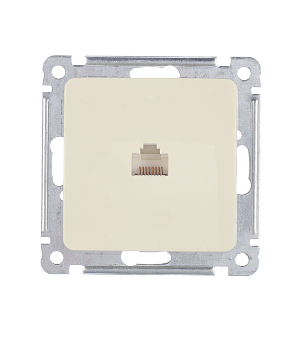 Розетка компьютерная Hegel Master встраиваемая слоновая кость RJ45 (РСК-400-01)