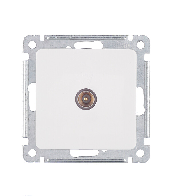 Розетка телевизионная Hegel Master встраиваемая белая (РСТВ-401)