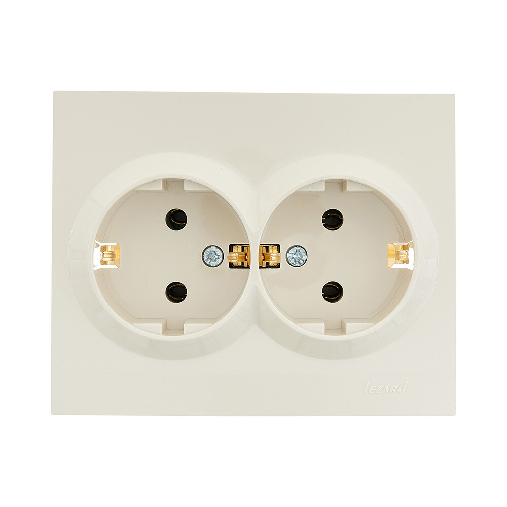 Розетка Lezard Vesna встраиваемая крем (742-0300-127B)