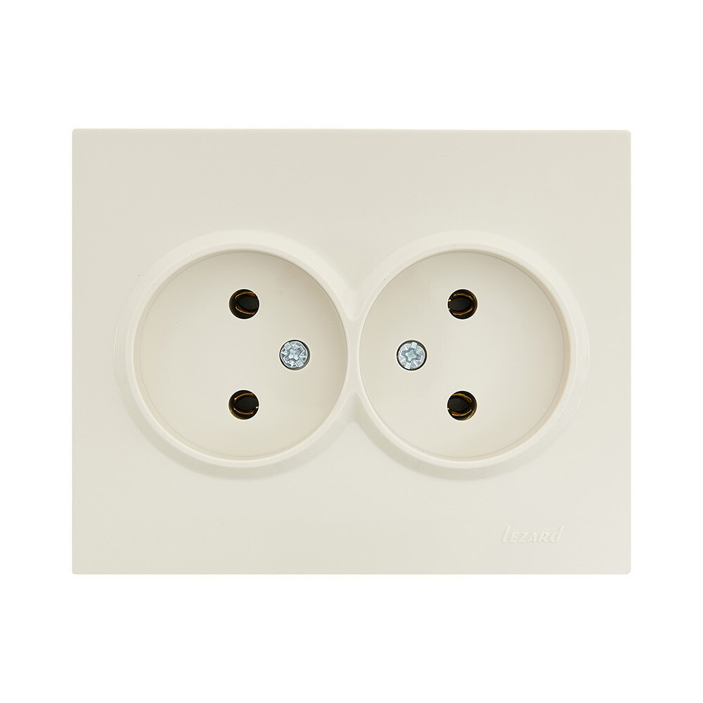 Розетка Lezard Vesna встраиваемая крем (742-0300-128B)