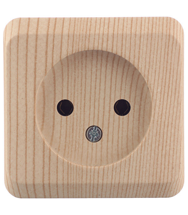 Розетка Systeme Electric Этюд накладная сосна (PA16-001D)