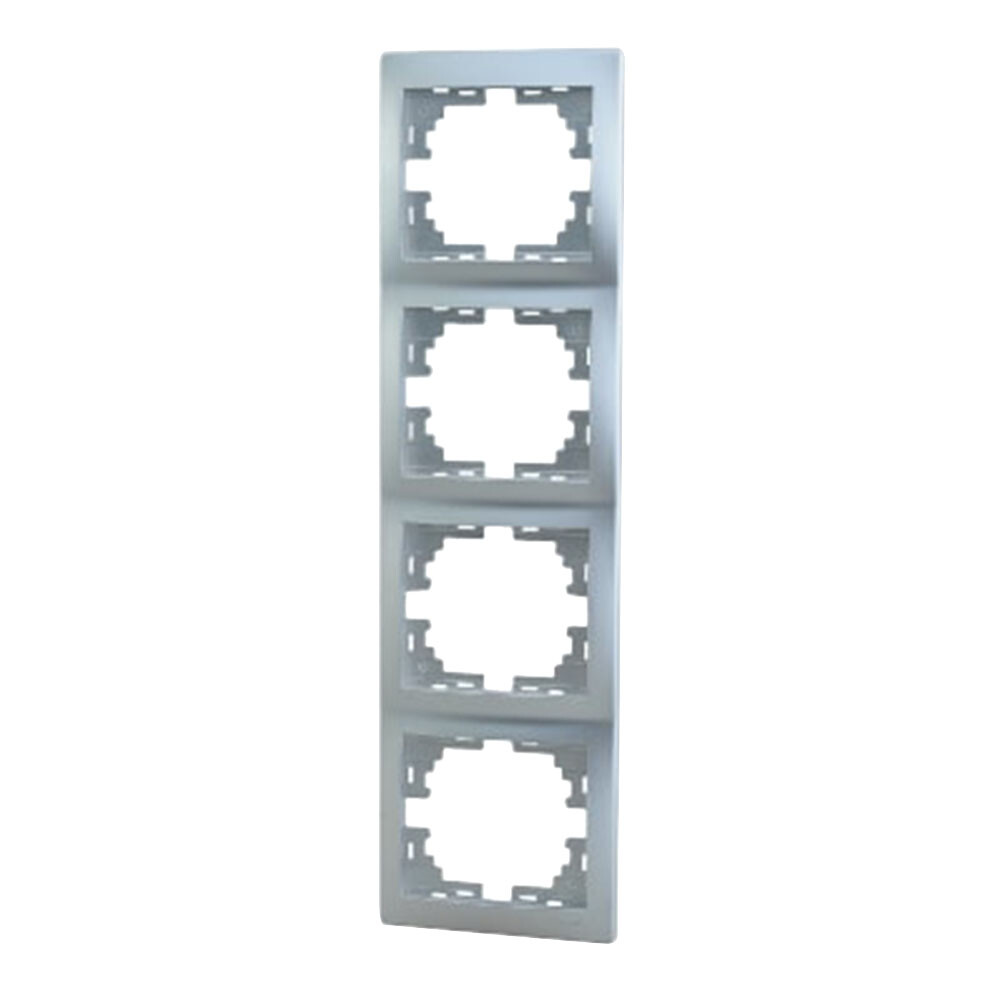 Рамка Lezard Mira четырехместная металл серый (701-1000-154)