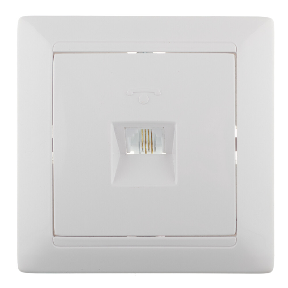 Розетка телефонная Svet встраиваемая белая RJ11 (SV1001-0040)