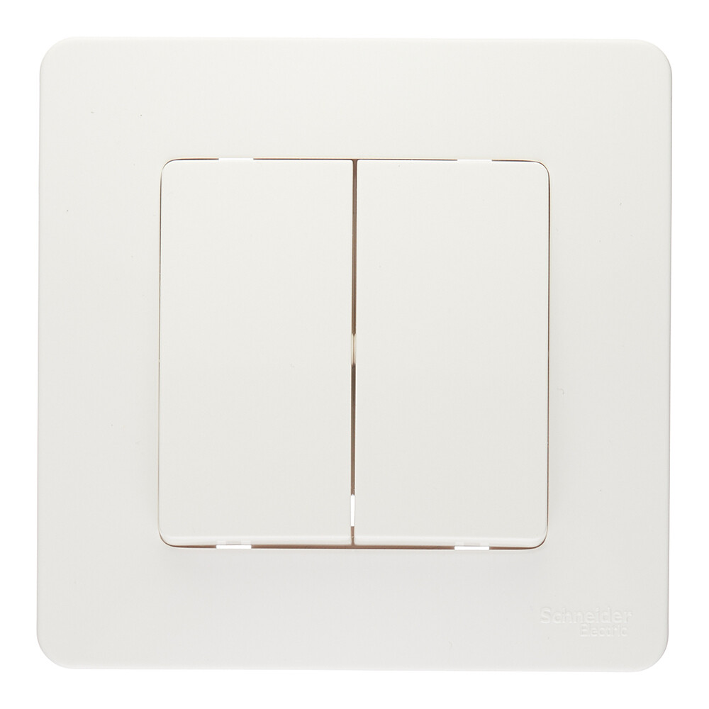 Выключатель Systeme Electric Blanca двухклавишный встраиваемый молочный (BLNVS010502)