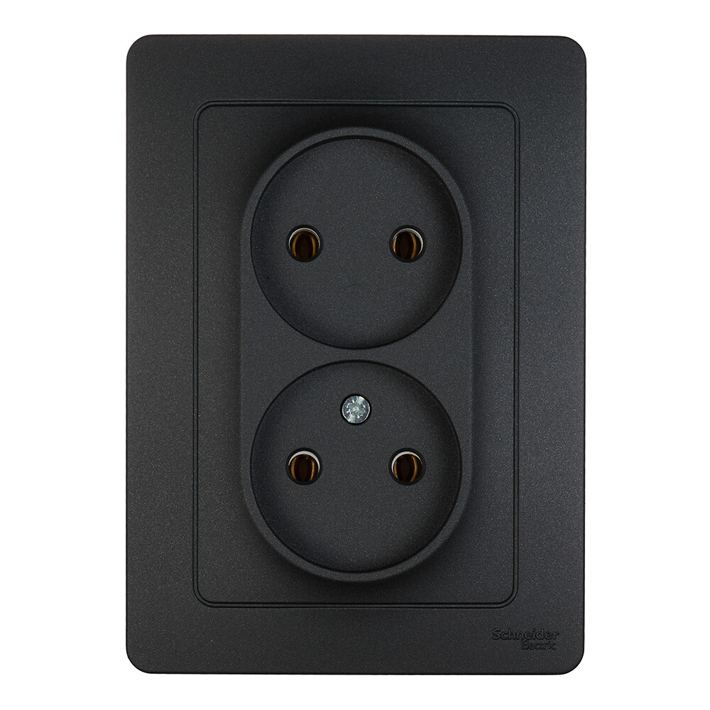 Розетка Systeme Electric Blanca встраиваемая антрацит (BLNRS000026)