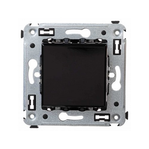 Выключатель DKC Avanti одноклавишный встраиваемый черный (3924853)