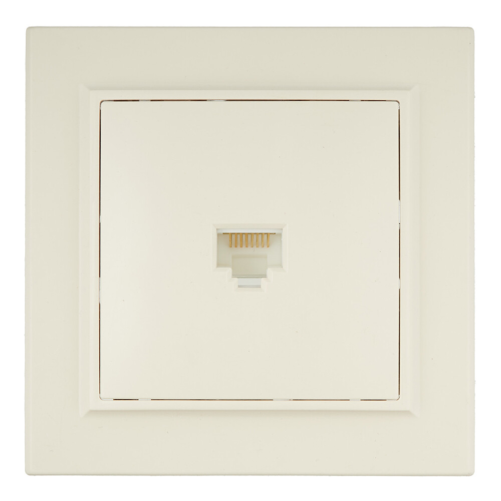 Розетка компьютерная EKF Минск встраиваемая бежевая RJ45 (ERK01-035-20)