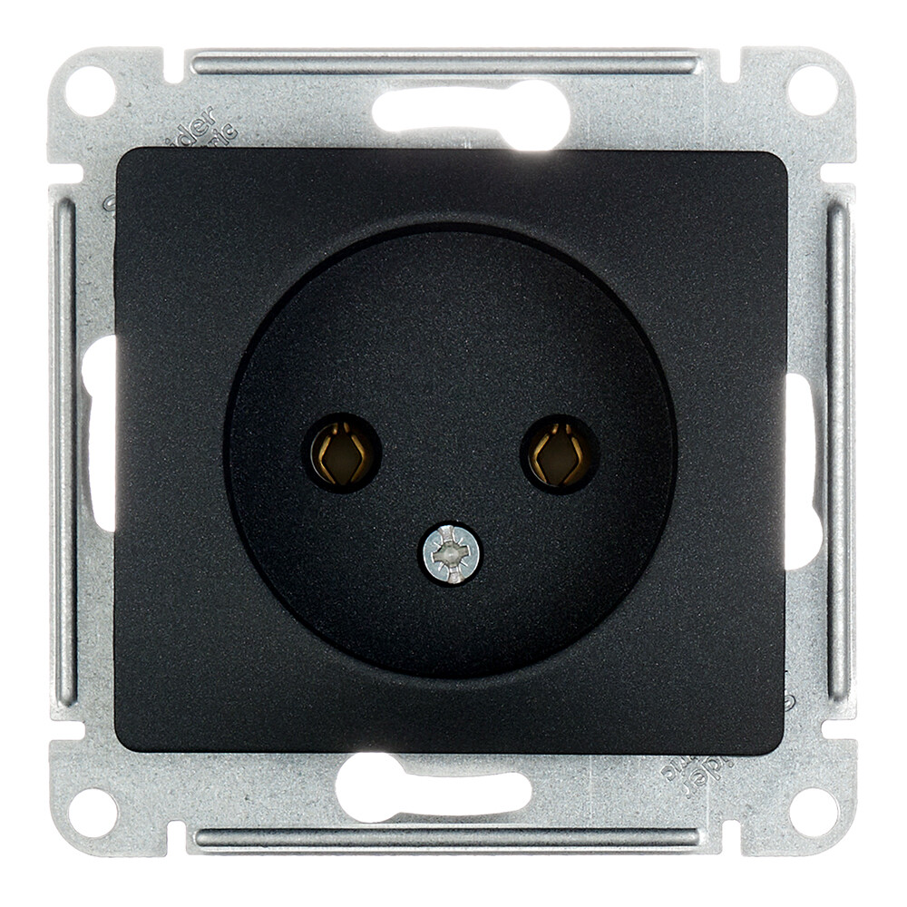 Розетка Systeme Electric Glossa встраиваемая антрацит (GSL000741)