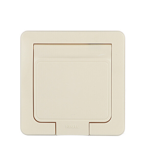 Розетка Hegel Master встраиваемая слоновая кость с крышкой (РС16-511-01)