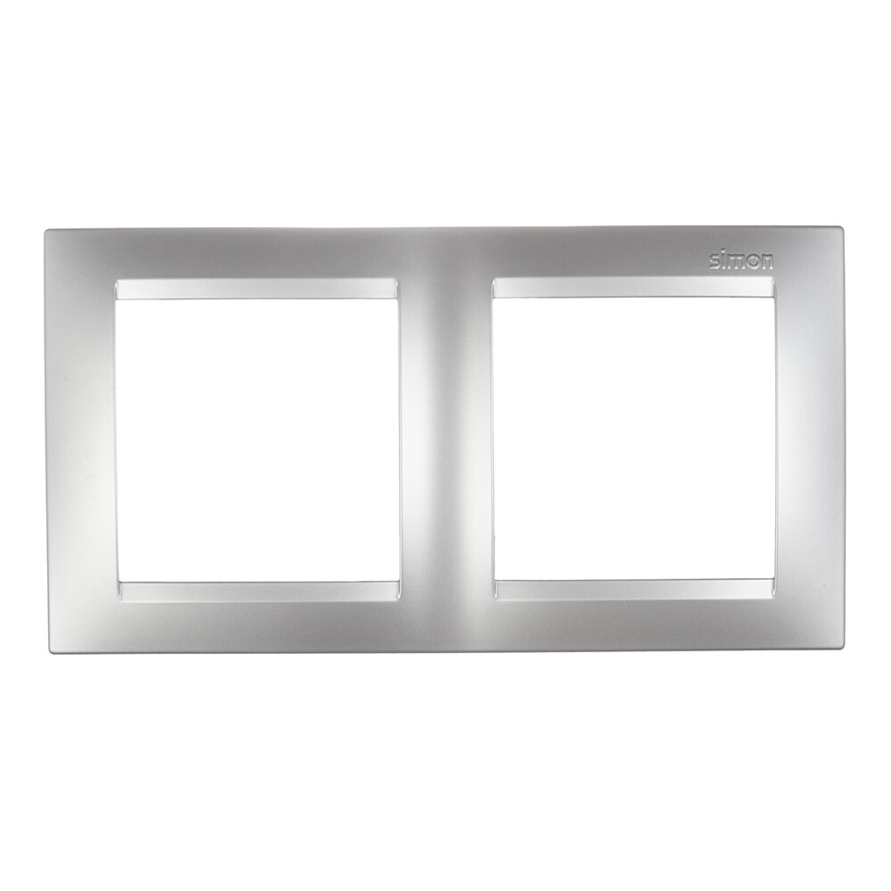 Рамка Simon 15 двухместная алюминий (1500620-033)