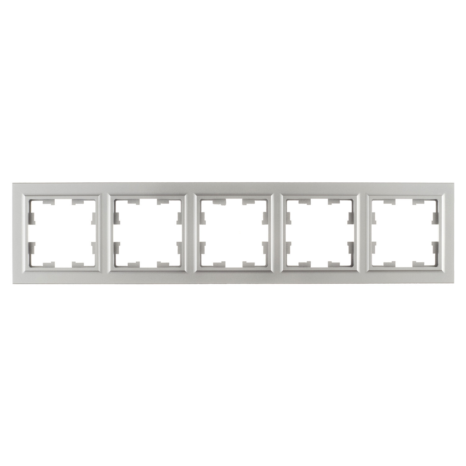 Рамка IEK Brite РУ-5-БрС пятиместная сталь (BR-M52-K46)