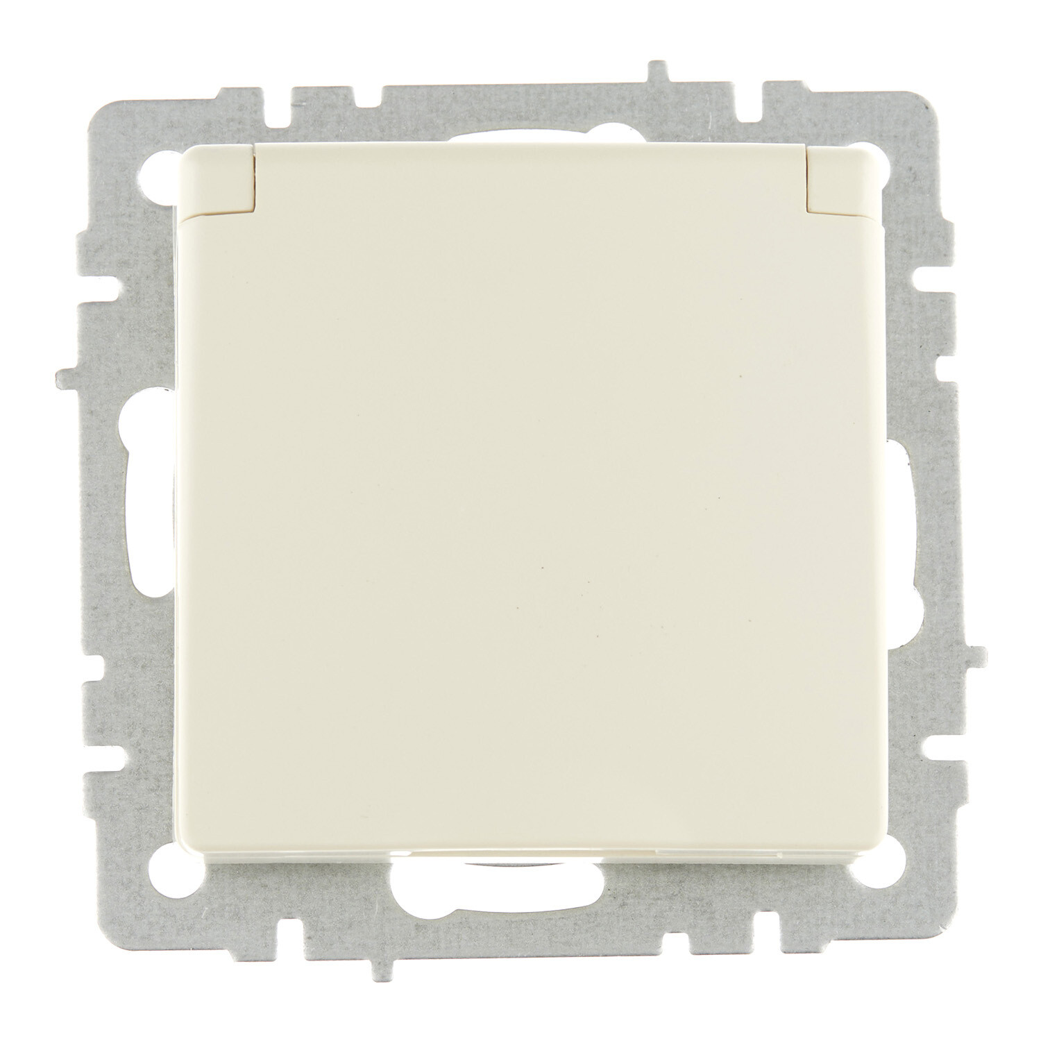 Розетка IEK Brite РСбш10-3-БрКр встраиваемая бежевая со шторками (BR-R16-16-K10)