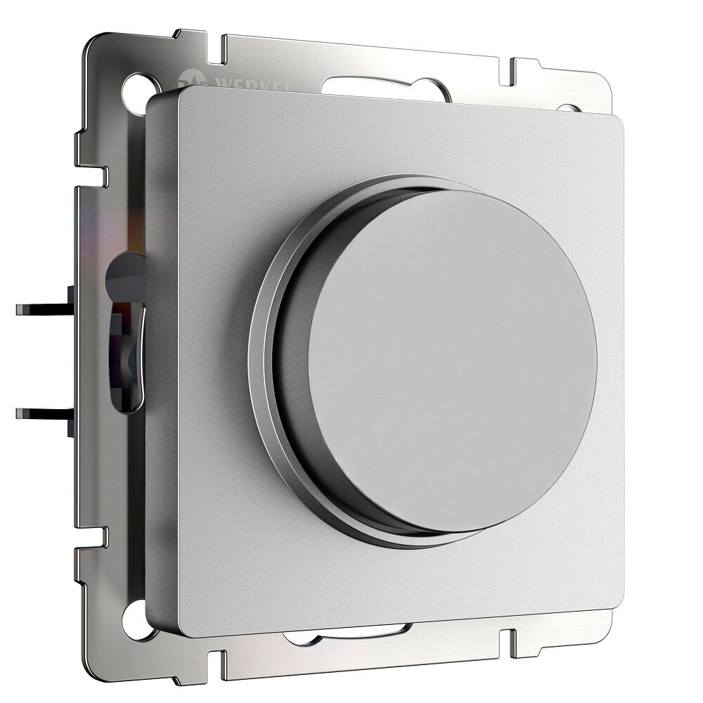 Диммер Werkel встраиваемый серебряный матовый поворотно-нажимной (a069593)