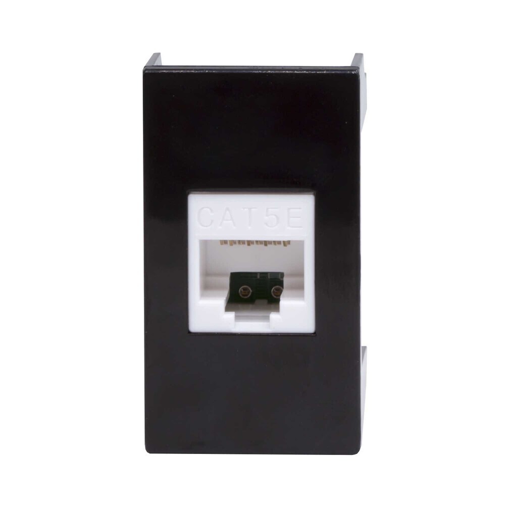 Розетка для кабель-канала компьютерная DKC Viva черная RJ45 1 модуль (45238)