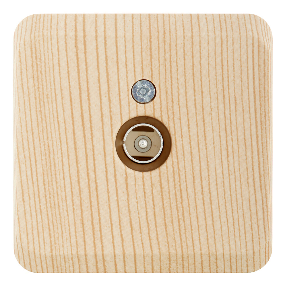 Розетка телевизионная Systeme Electric Этюд накладная сосна (TVA-002D)