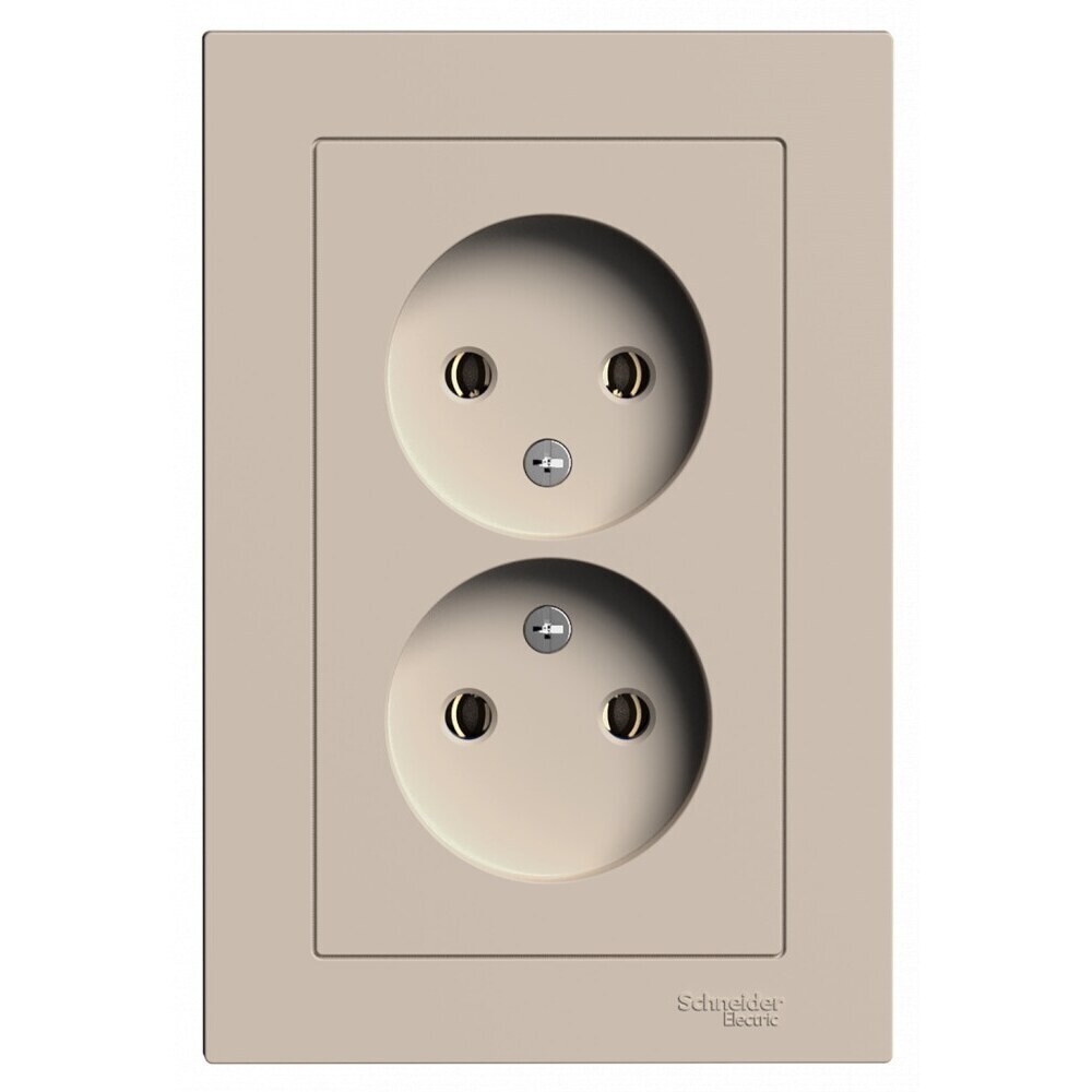 Розетка Systeme Electric AtlasDesign встраиваемая песочная (ATN001220)