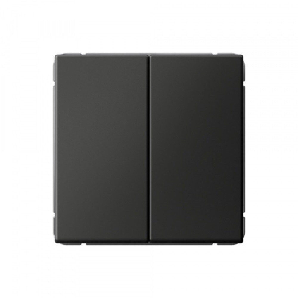 Переключатель Systeme Electric ArtGallery двухклавишный встраиваемый базальт (SE GAL001465)