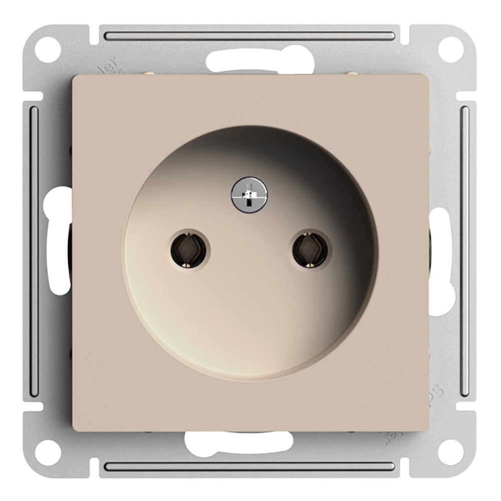 Розетка Systeme Electric AtlasDesign встраиваемая песочная (ATN001241)