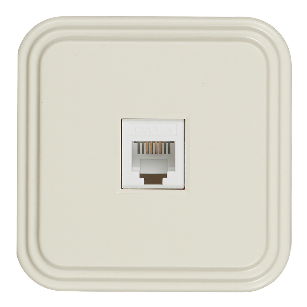 Розетка телефонная Svet накладная бежевая (0219-00021/3726)