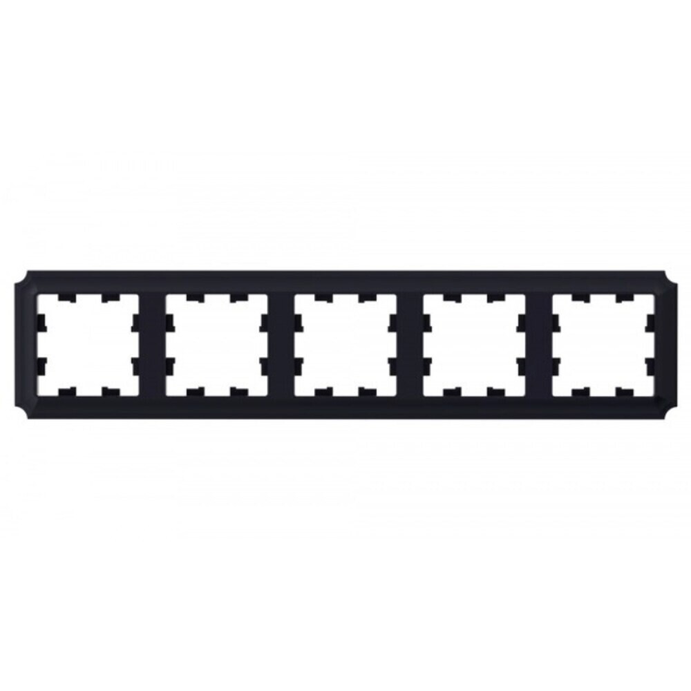 Рамка Systeme Electric AtlasDesign Antique пятиместная карбон (ATN101005)