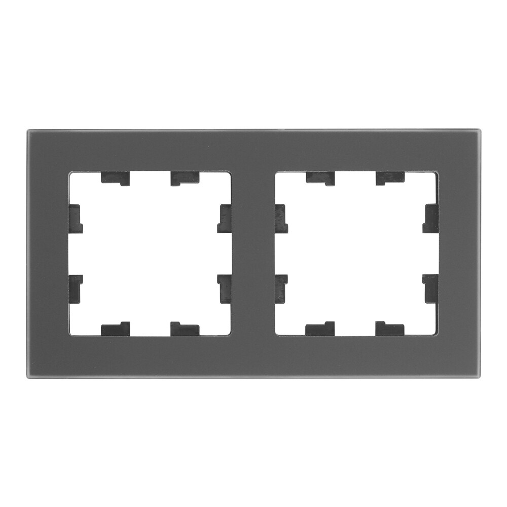 Рамка Systeme Electric AtlasDesign Nature двухместная черная (ATN331002)